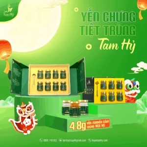Set 8 Hũ Yến Chưng Tiệt Trùng Tam Hỷ (4 vị tùy chọn) - 100% Yến Nguyên Chất