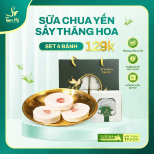 Sữa Chua Yến Sấy Thăng Hoa - Set 4 Bánh - 100% Yến Nguyên Chất - Không Chất Bảo Quản - Set Quà Tặng