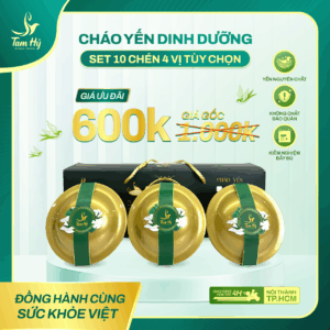 Set 10 Cháo Yến Dinh Dưỡng Tam Hỷ (4 vị tùy chọn)